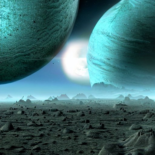 alien planet realistic image by stable diffusion